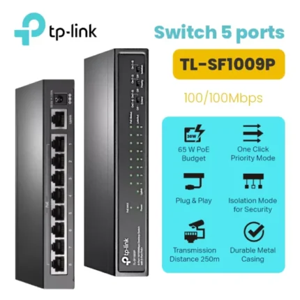 Switch PoE 9-Ports TP-Link TL-SF1009P 10/100Mbps