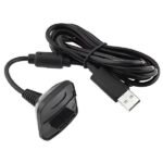 CABLE DE CHARGEMENT USB 2 IN 1 XBOX360/XBOX360 SLIM 5 PIEDS NOIR