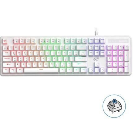 HAVIT GAMING KB870L MECANIQUE BLUE SWITCH RGB WHITE