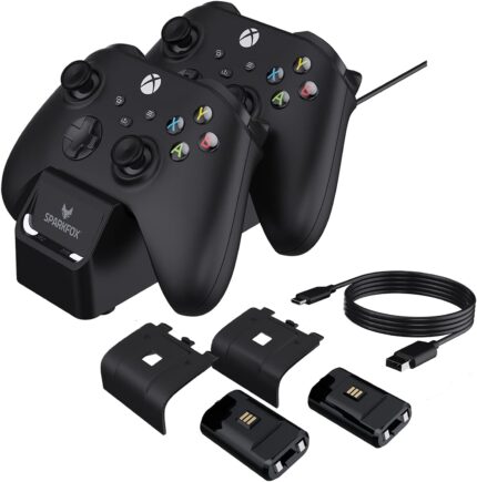 Pack 2 Batteries Rechargeables + Station de Charge Double — Manette Xbox One